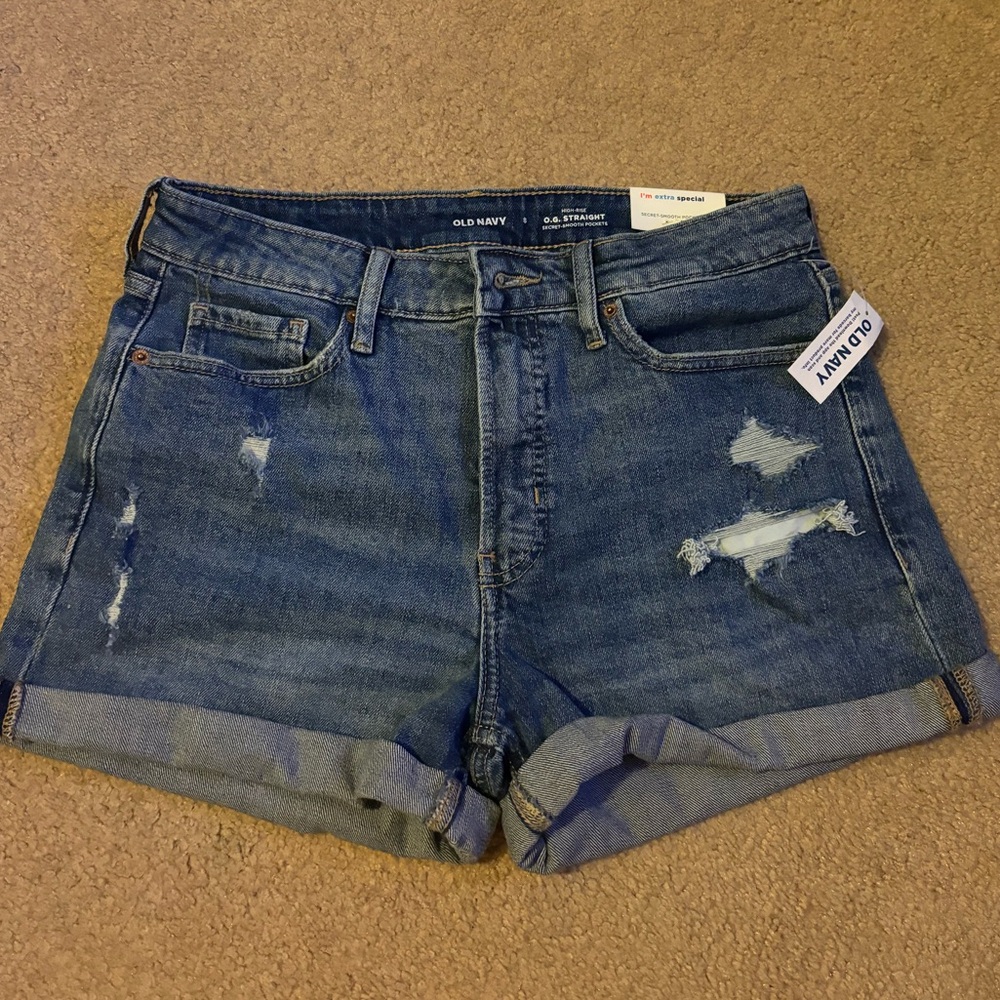 NWT Old Navy High Rise OG Straight Jean Shorts
